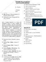 Roteiro de casamento com detalhes da cerimônia e recepção para Alcy e Lanne