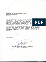 Carta dirigida a la Gerencia de Publicaciones El peruano- Casagrande