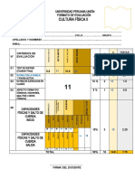 Cultura Física Ii: Universidad Peruana Unión Formato de Evaluación