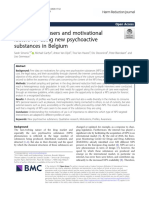 Awareness of Users and Motivational Factors For Using New Psychoactive Substances in Belgium