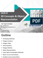 Unit-4 3D Concepts & Object Representation: 2160703 Computer Graphics