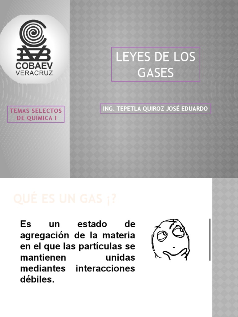 Leyes de los Gases en Química I | PDF | Gases | Presión