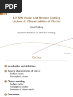 EITN90 Radar and Remote Sensing Lecture 4: Characteristics of Clutter