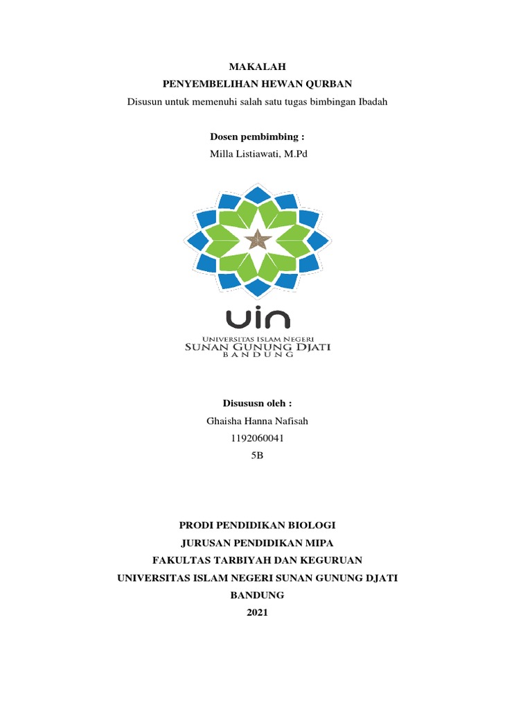 Makalah qurban uin sgd pdf