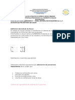 Sistema de Ecuaciones Por Método de Gauss