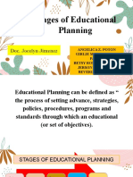 Stages of Educational Planning: Doc. Jocelyn Jimenez