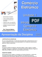 Unidade 1 - Introdução - Comércio Eletrônico