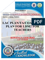 Lac Plan/Ta/Coaching Plan For Ldm2 For Teachers: Rowena S. Gerardo