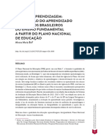 Evolução do aprendizado dos alunos brasileiros do ensino fundamental segundo o PNE