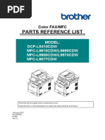 Parts Reference List: Model: DCP-L8410CDW MFC-L8610CDW/L8690CDW MFC-L8900CDW/L9570CDW MFC-L9577CDW