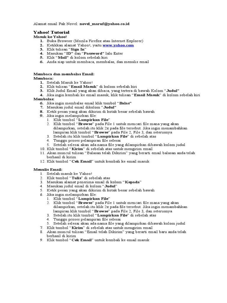 Yahoo! Tutorial | PDF