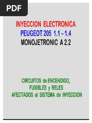 PEUGEOT 205 Monojetronic 1.1 - 1.4 | PDF
