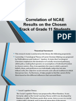 Correlation of NCAE Results On The Chosen Track of Grade 11 Students
