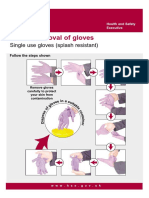 Correct Removal of Gloves: Single Use Gloves (Splash Resistant)