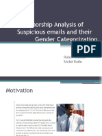 Authorship Analysis of Suspicious Emails and Their Gender Categorization