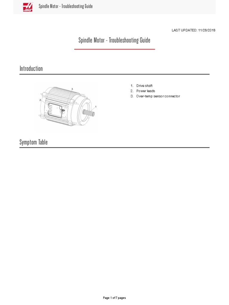 Spindle Motor Troubleshooting Guide PDF Electric Motor