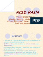 Acid Rain: Project Presented By: Khadija Shabbir, Sheherbano Afzaal, Moizzah T.Gilani. Aimen Zaidi and Minahil Amin