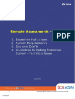 TCS NQT Examinee Instructions Dos and Donts To Set Up The System For Taking Online Exam Oct v8.0