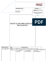 Manual de Organizacion de Inapcet 2014 Aprobado Por Imprimir