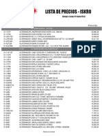 Lista de Precios Iskro 16-102018