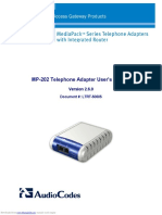 MP-202 Telephone Adapter User's Manual: Document #: LTRT-50605