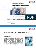 Acta constitución proyecto: autoriza inicio asigna PM recursos