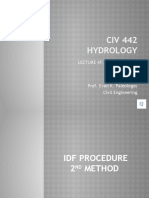 CIV 442 Hydrology: Lecture 4F: Idf Procedure 2 Method