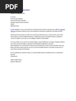 Carta de Renuncia Laboral