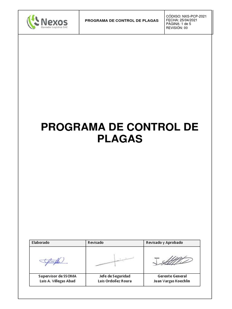 Programa Control de Plagas | PDF | Plaga (organismo) | Pesticida