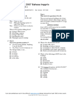 UN SMA 2007 Bahasa Inggris: Kode Soal P12