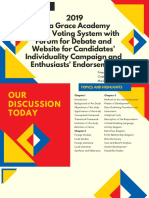2019 Lipa Grace Academy Online Voting System With Forum For Debate and Website For Candidates' Individuality Campaign and Enthusiasts' Endorsement