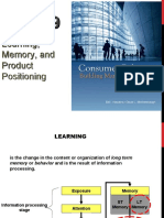 Learning, Memory, and Product Positioning