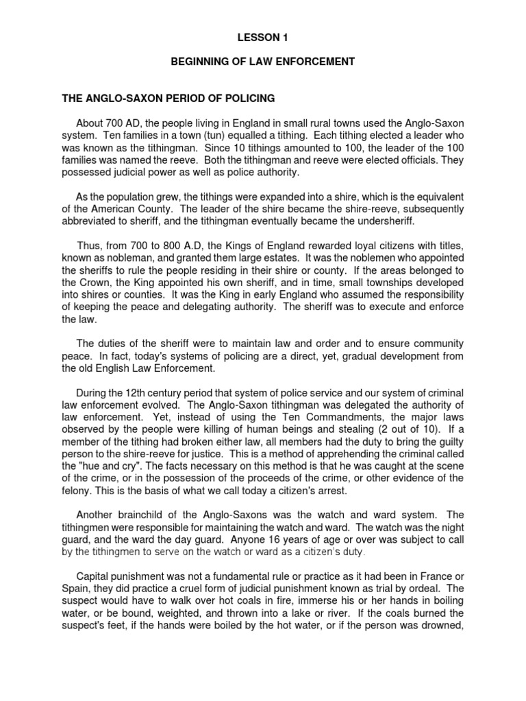 LESSON 1 Comp Models of Policing | PDF | Police | Crimes