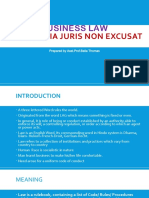 Business Law: Ignorantia Juris Non Excusat