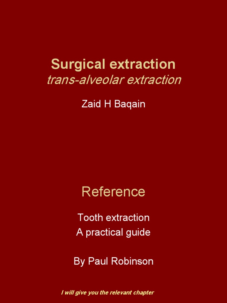 Surgical Tooth Extraction Techniques | PDF | Tooth | Health Sciences
