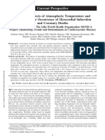 Unhealthy Effects of Atmospheric Temperature and Pressure On The Occurrence of Myocardial Infarction and Coronary Deaths