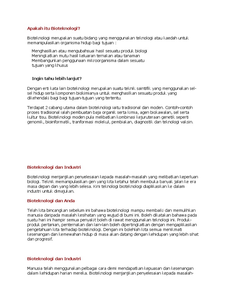 Apakah Itu Bioteknologi Pdf