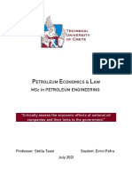 Assignment On Petroleum Economics and Law