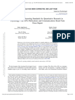 Journal Article Reporting Standards For Quantitative Research in Psychology: The APA Publications and Communications Board Task Force Report.