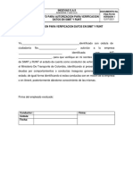 PAS-FO-93 Formato Autorizacion SIMIT RUNT