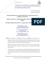 Estrategias Didácticas para El Afianzamiento de La Comprensión Lectora en Estudiantes Universitarios