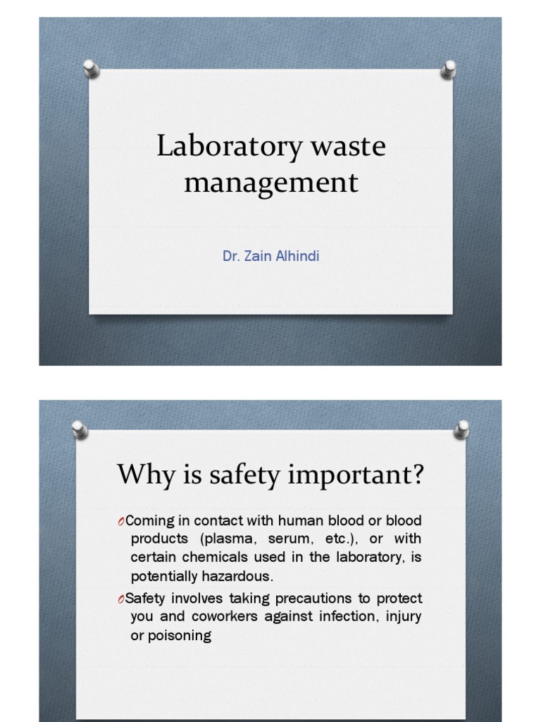 Lab Waste Management PDF Laboratories Waste