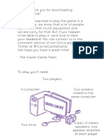 Cache Cache Setup Notice