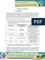 Evidencia Funcion de Los Alimentos