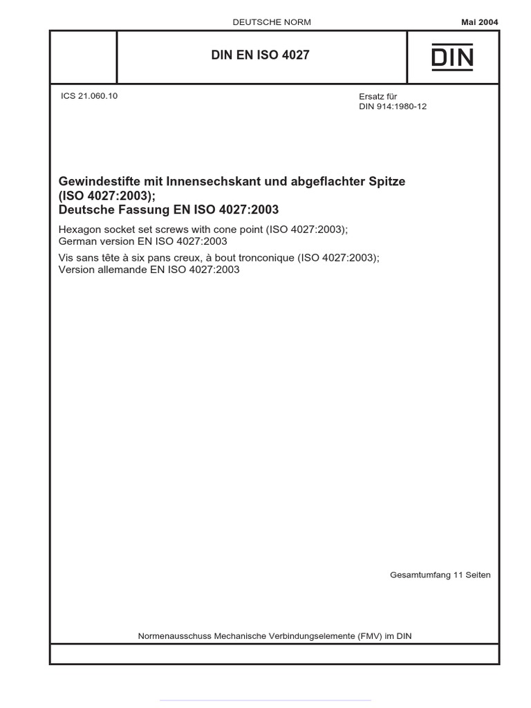Din en Iso 4027 | PDF