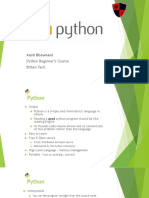 Ansh Bhawnani: Python Beginner's Course Bitten Tech