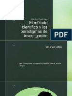 El Método Científico y Los Paradigmas de Invetigación