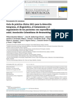 Guía de Práctica Clínica 2021 para La Detección Temprana, El Diagnóstico, El Tratamiento y El Seguimiento de Los Pacientes Con Espondiloartritis Axial. Asociación Colombiana de Reumatología
