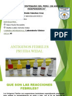 Antigenos Febriles Prueba Widal...