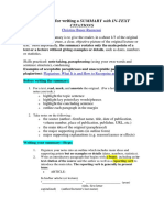 Guidelines for Writing Summary With in Text Citations